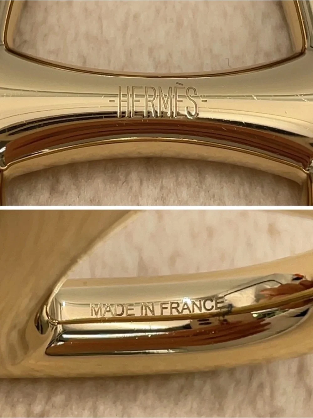 Auth Hermes Chaine d'Ancre Scarf Ring